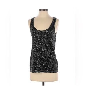 J Crew Charcoal Gray Sequins Scoop Neck Tank Top. Size X-Small